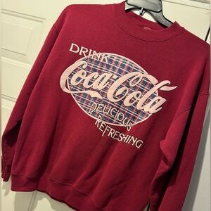 Fruit of the Loom Vintage Vibe Coca-Cola Maroon Sweatshirt